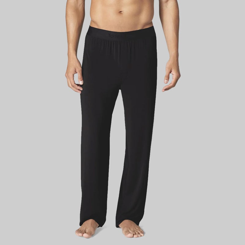 Tommy John Men's Second Skin Pajama Pants, Comfortable Soft with Pockets Sleepwear, Lounge, Yoga, Sweatpants, Elastic Band Bottoms (Black, Large) - Image 2